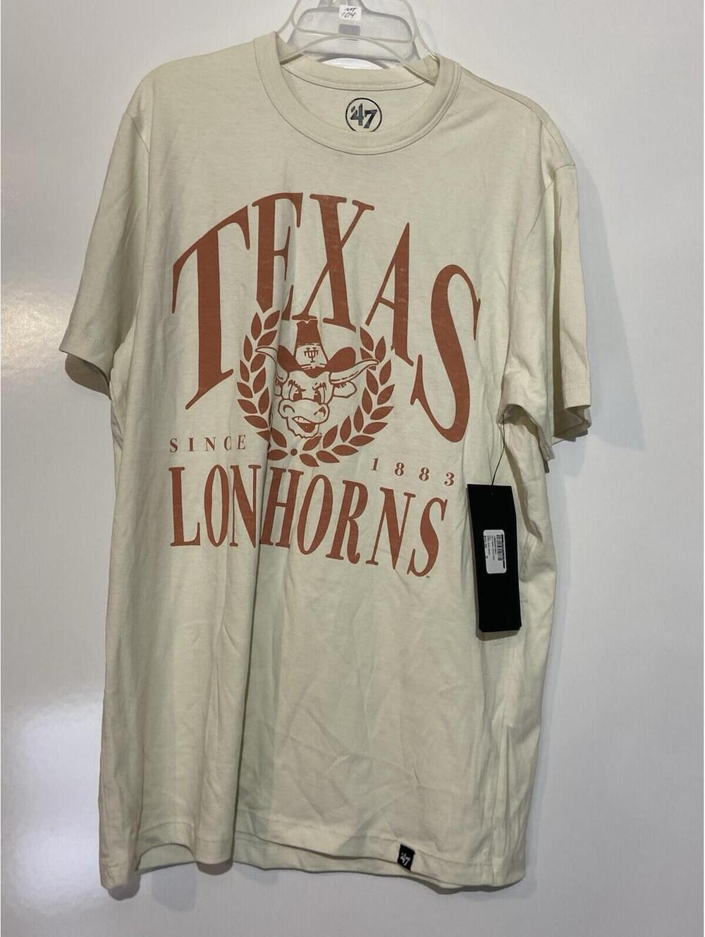 Mens '47 Beige Texas Longhorns Franklin Laurels Vault Shirt Sz S NEW NWT